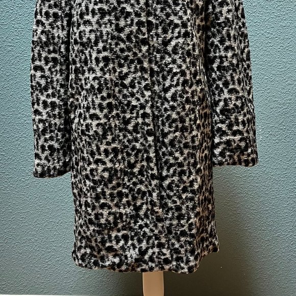 Animal Print Wool-Blend Coat - Picture 3 of 8